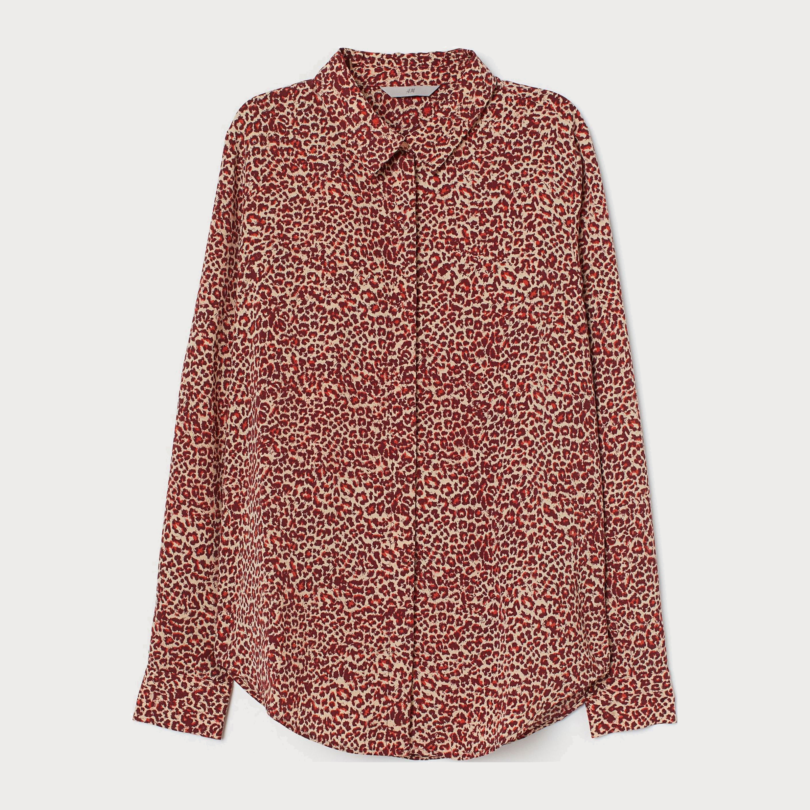 

Рубашка H&M 6956320 34 Леопардовая
