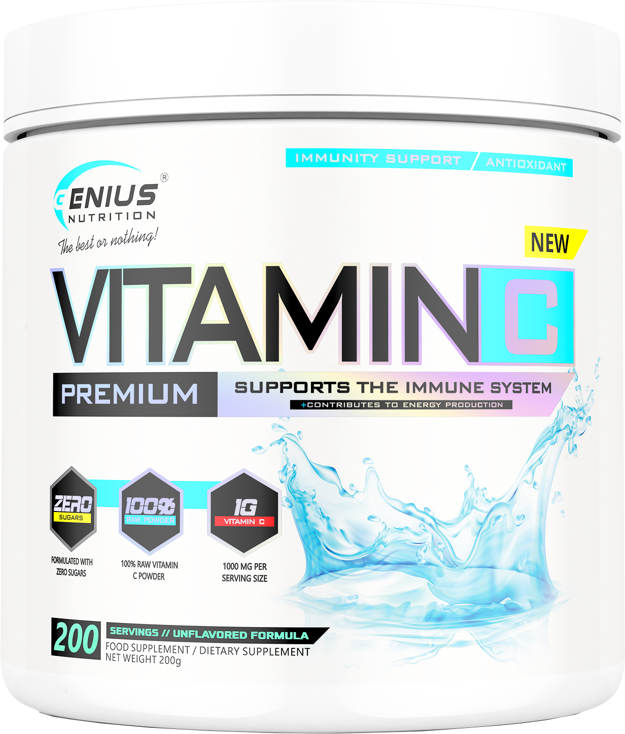 

Витамины Genius Nutrition Vitamin C Powder 200 г (7359622160214)