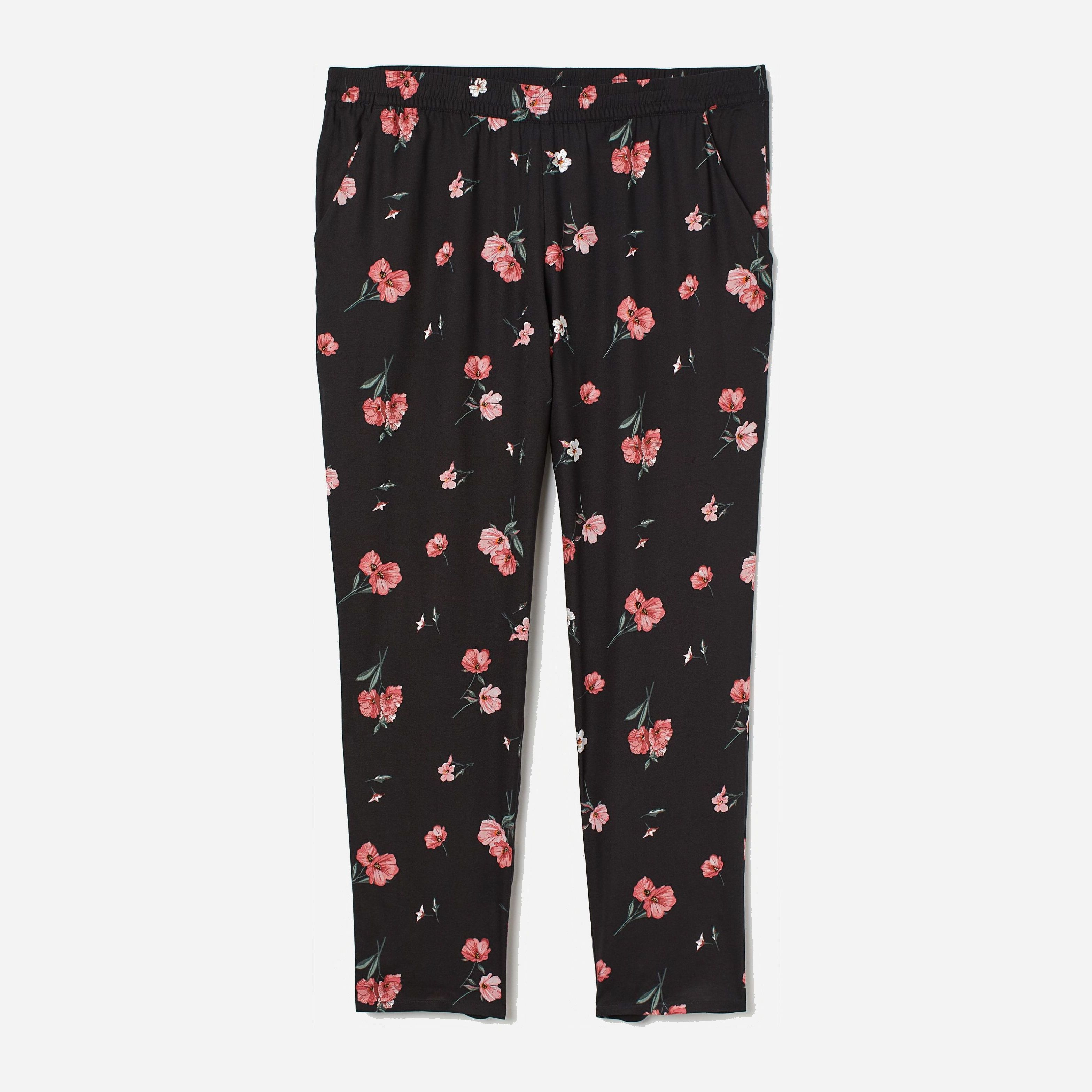

Брюки H&M 6642549 54 Черные с розовым
