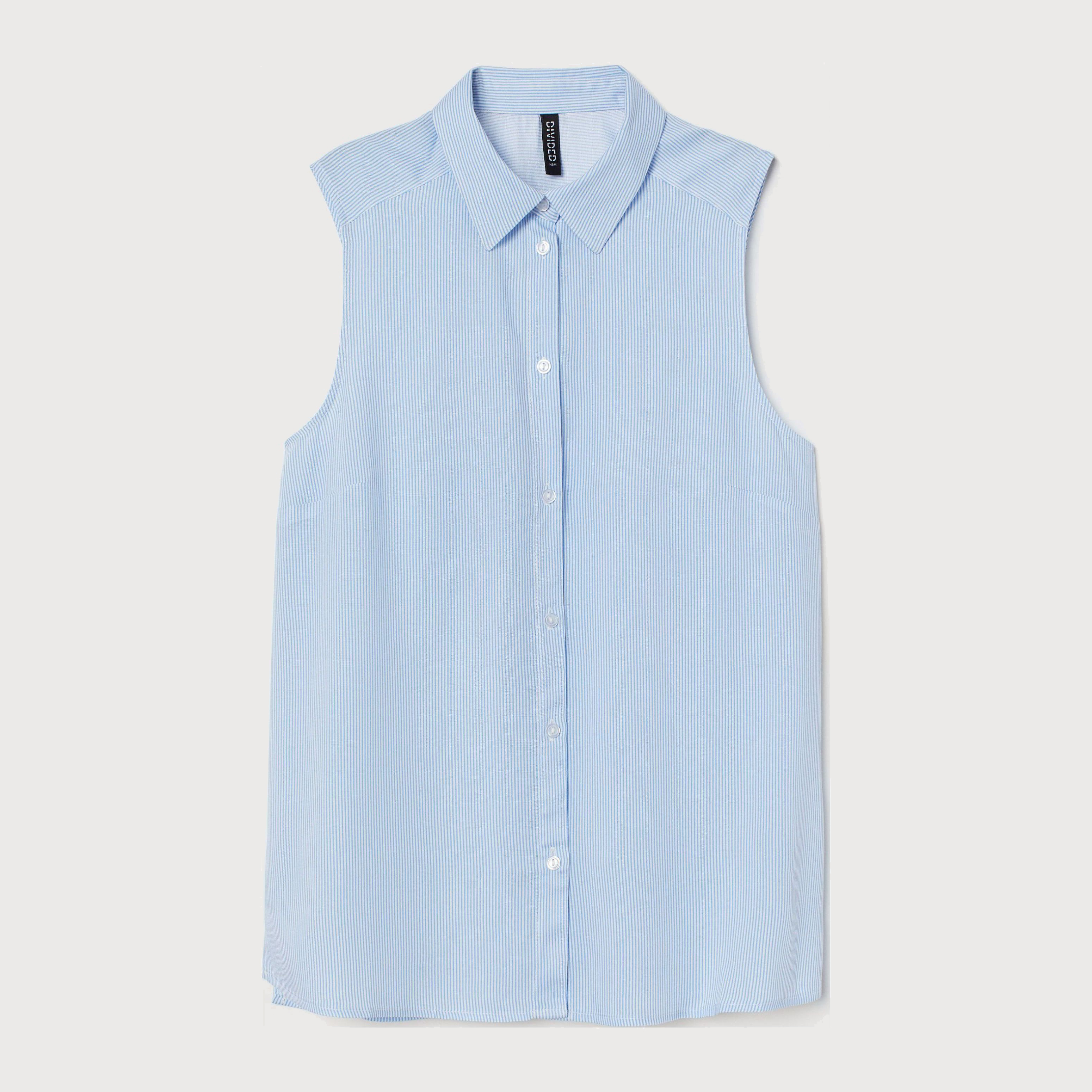 

Блузка H&M 6965949 36 Голубая с белым