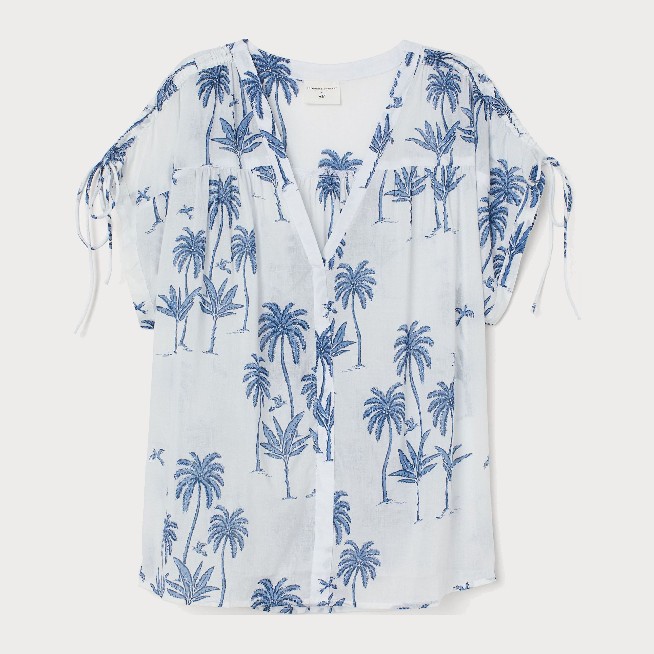 

Блузка H&M 8169651 M Белая пальмы