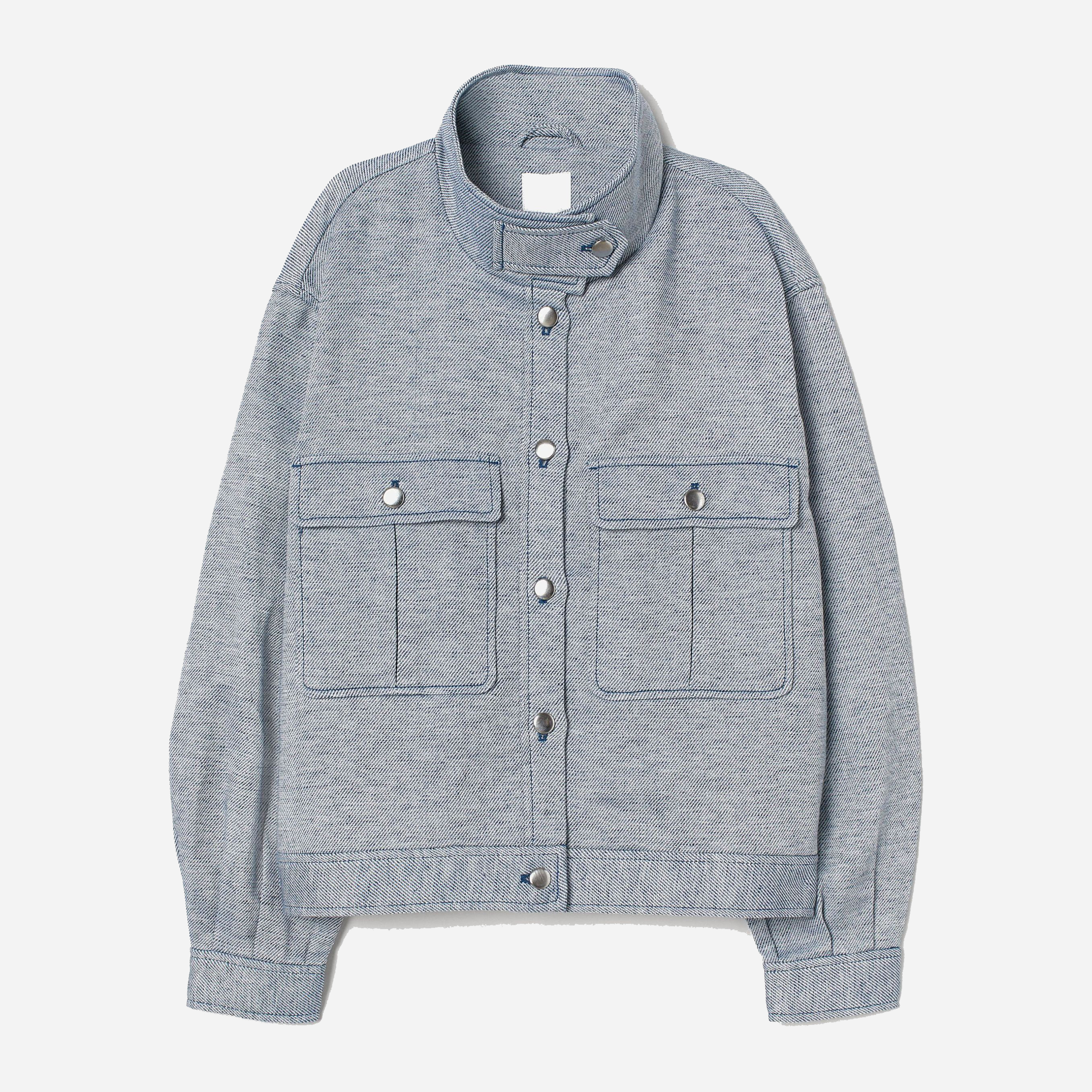 

Джинсовая куртка H&M 8505621 XS Синяя с белым