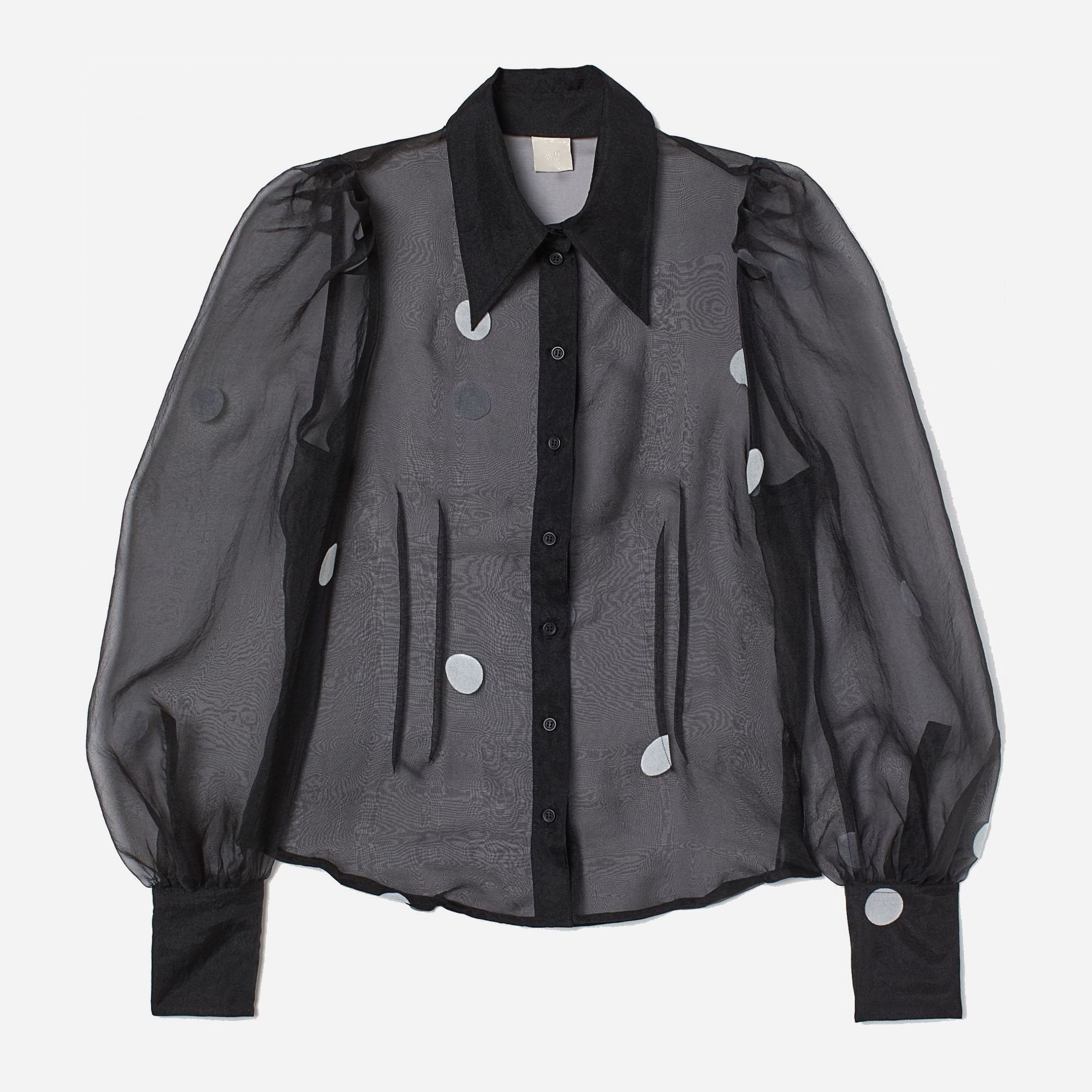 

Рубашка H&M 8741761 36 Черная с белым