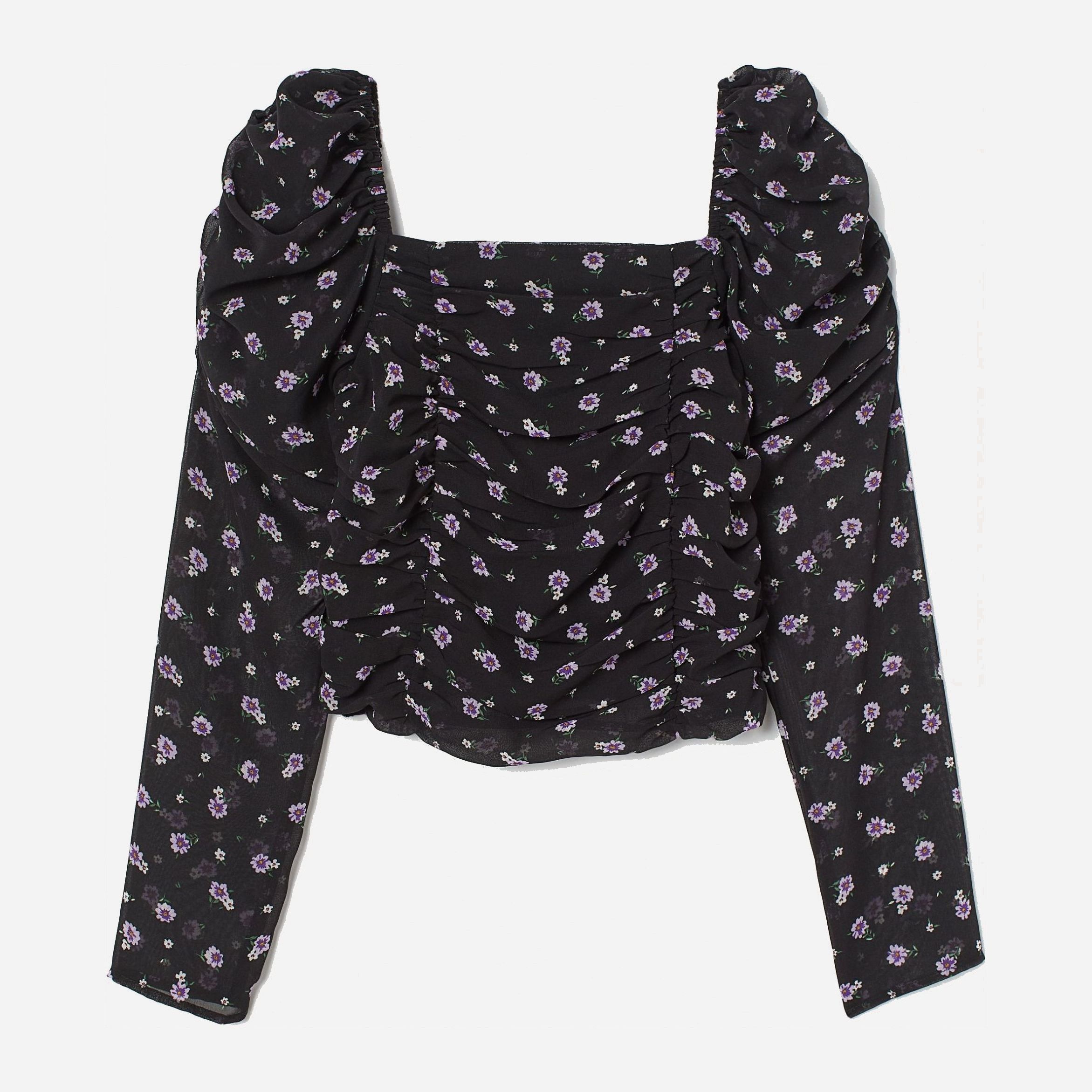 

Топ H&M 8787562 36 Черный с фиолетовым