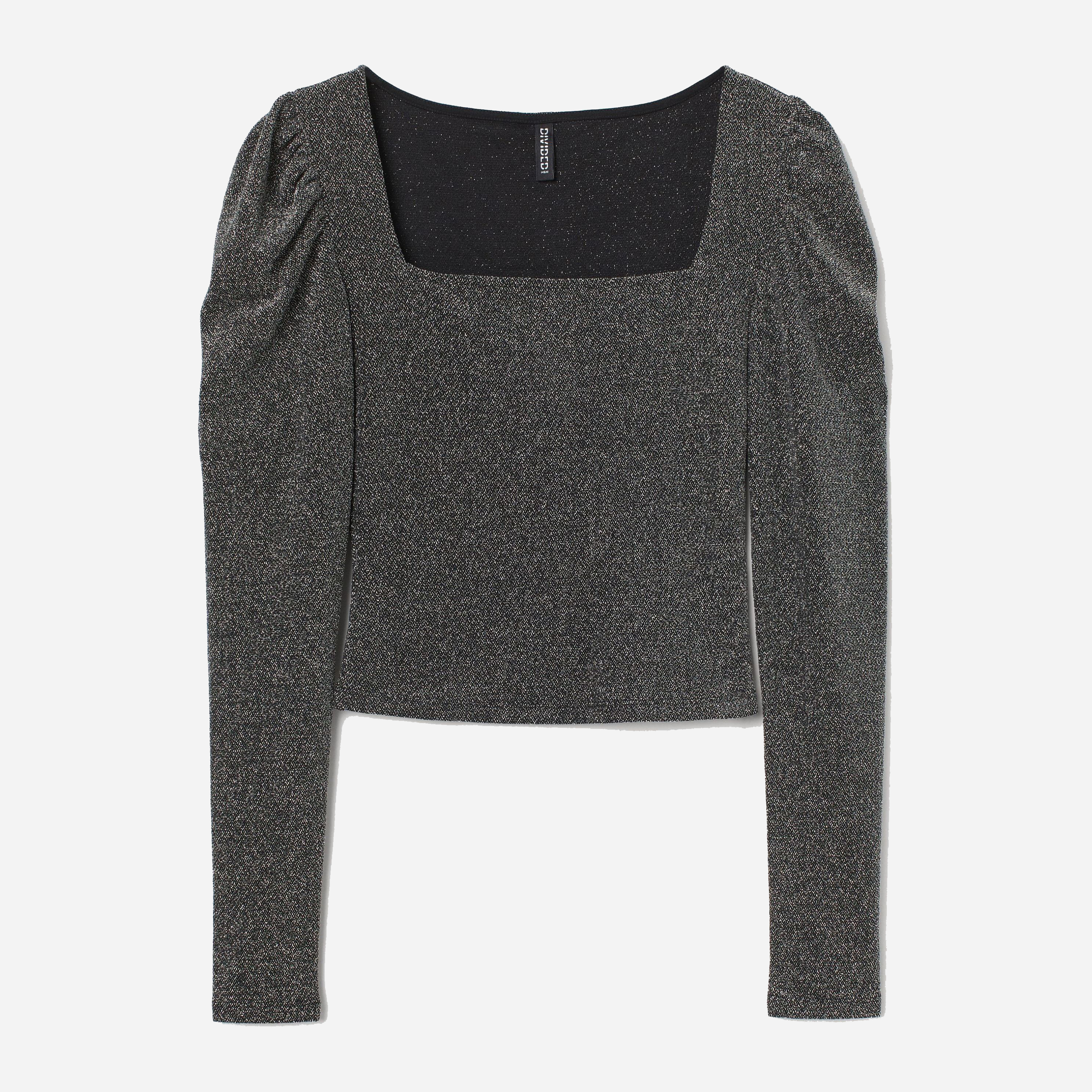 

Топ H&M 9079532 L Серебристый с серым