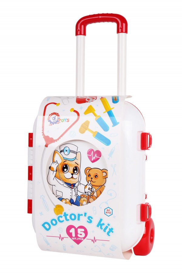 

Игровой набор маленький доктор ТехноК Doctor's kit 4753 Разноцветный в чемодане + 15 аксессуар