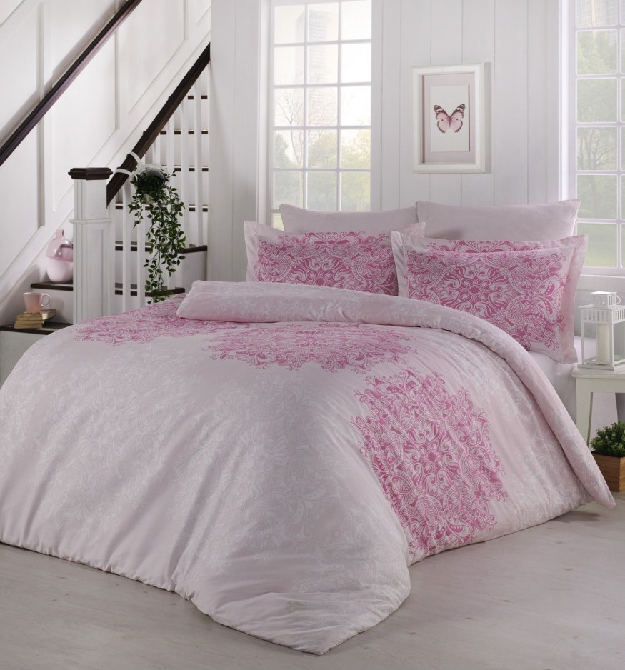 

Постельное белье "Altinbasak" сатин люкс "HALLEY LILA" Евро