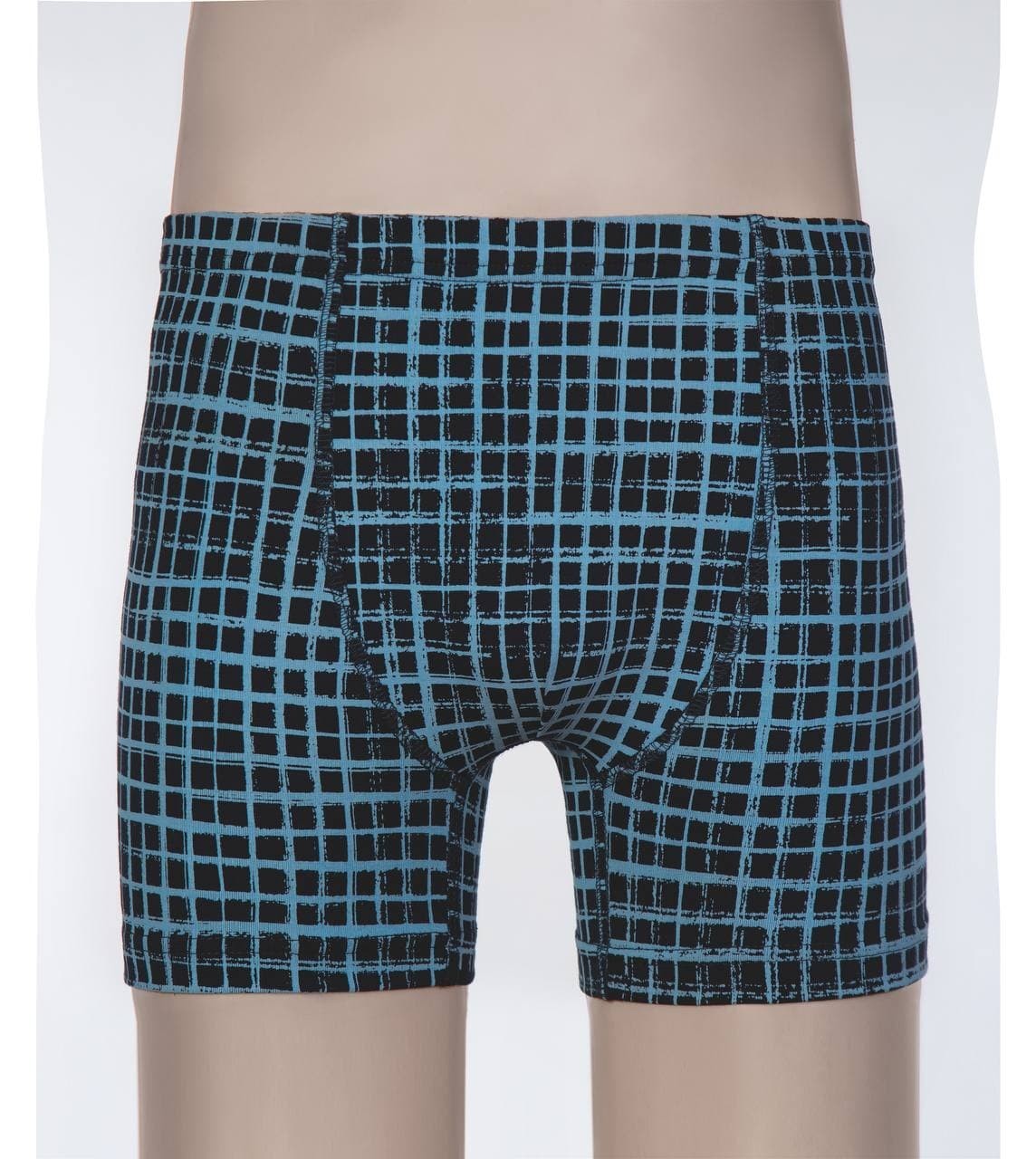 

Боксеры трусы подростковые для мальчиков Baykar Турция боксерки шорты трусики в клетку 13-14 лет р 7 рост 164-170 см голубые 3934