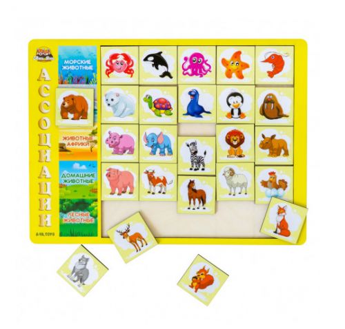 

Деревянная игра "Ассоциации", виды животных