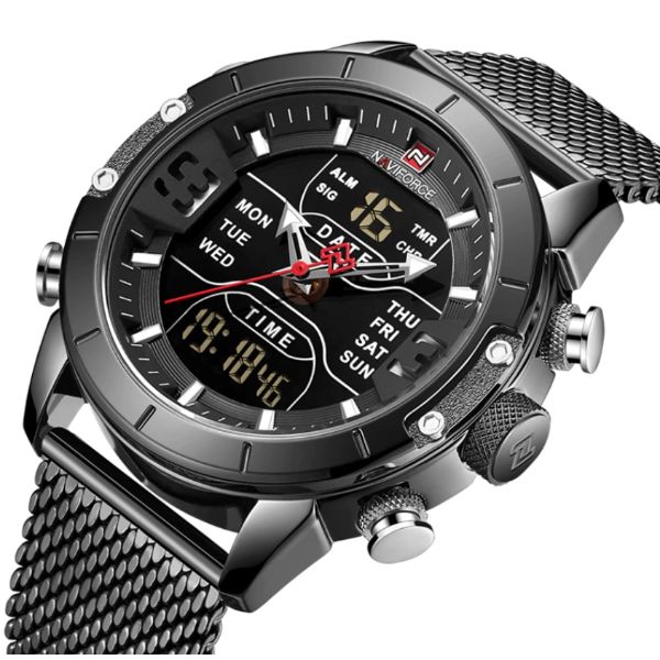 

Мужские часы Naviforce Tesla Black NF9153