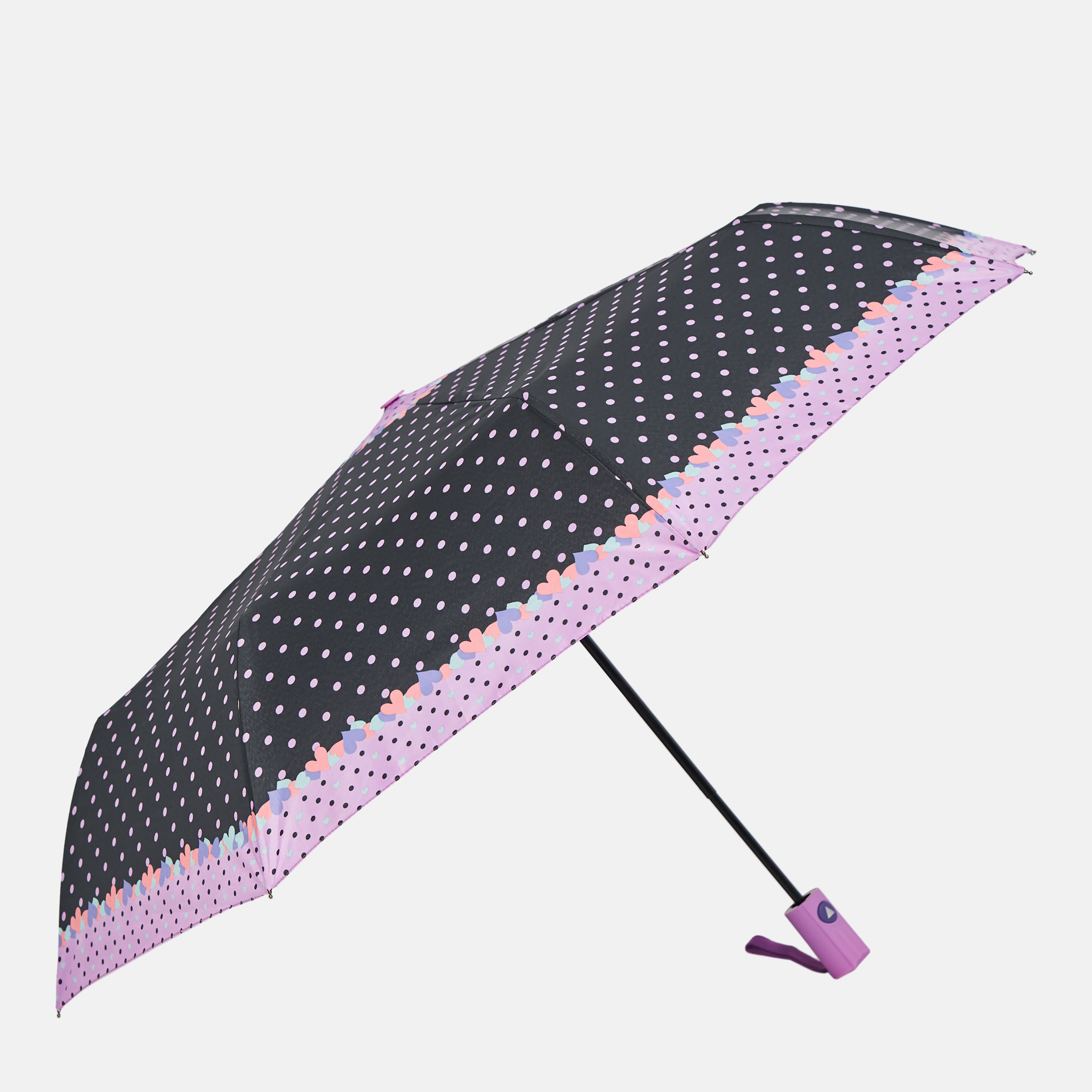 

Зонт складной Laras C103261purple полуавтомат Черный