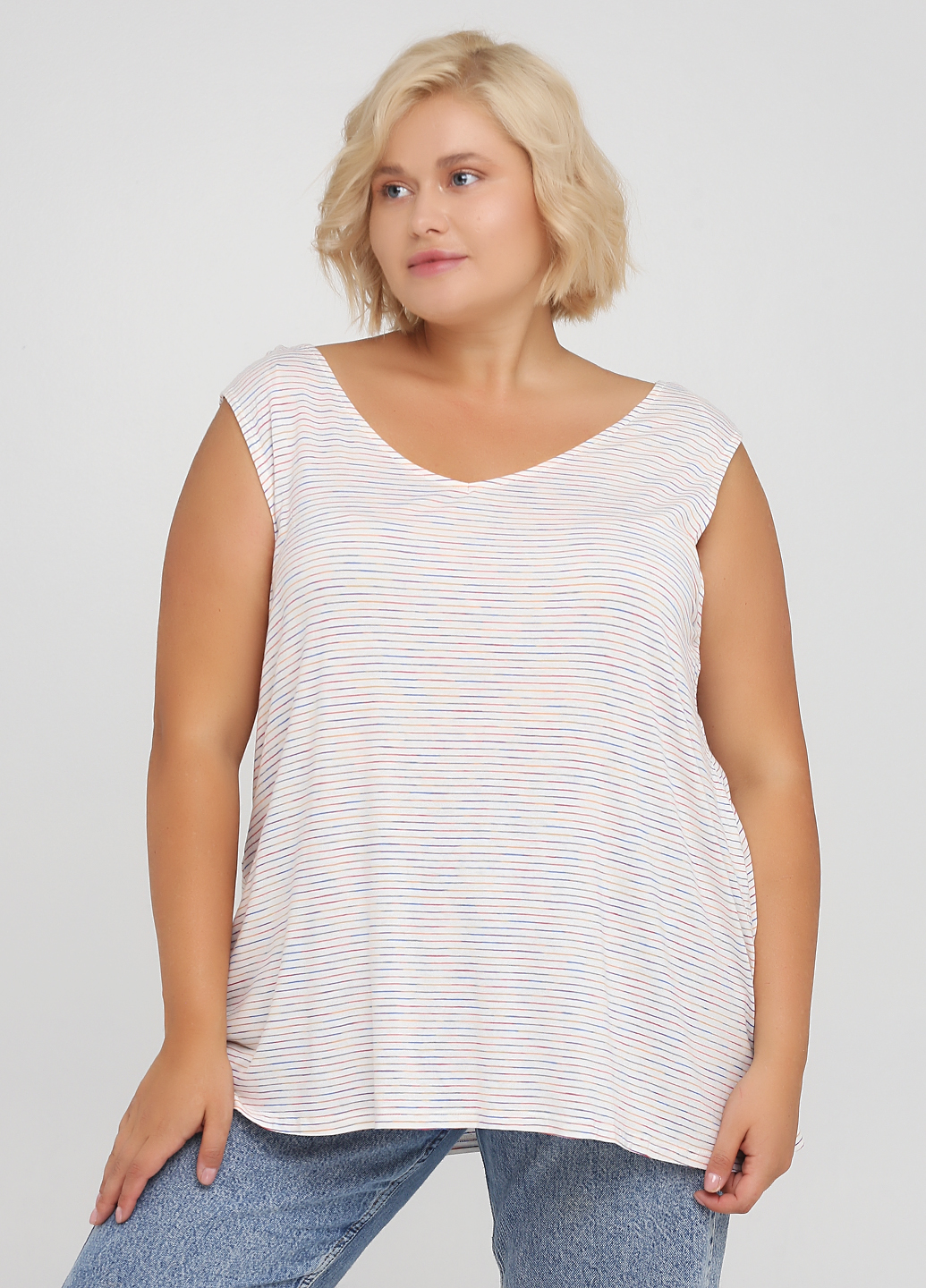 

Майка C&A XL Белый 2046655_цветн.полос.