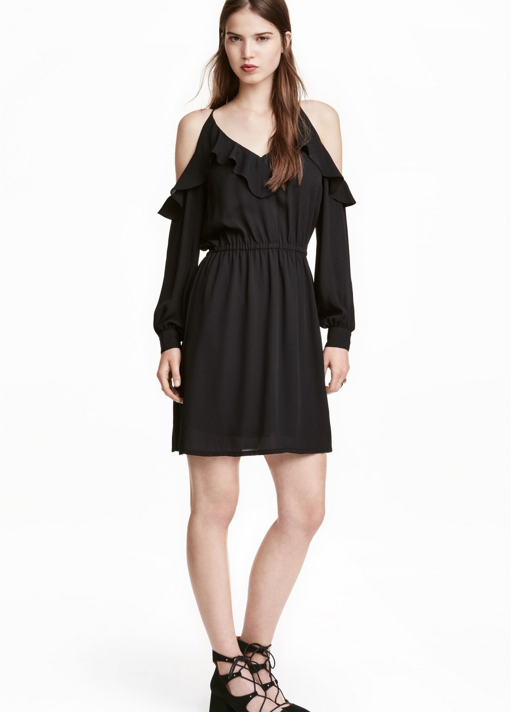 

Платье H&M  Черный 0431394_01, Платье H&M 44 Черный 0431394_01