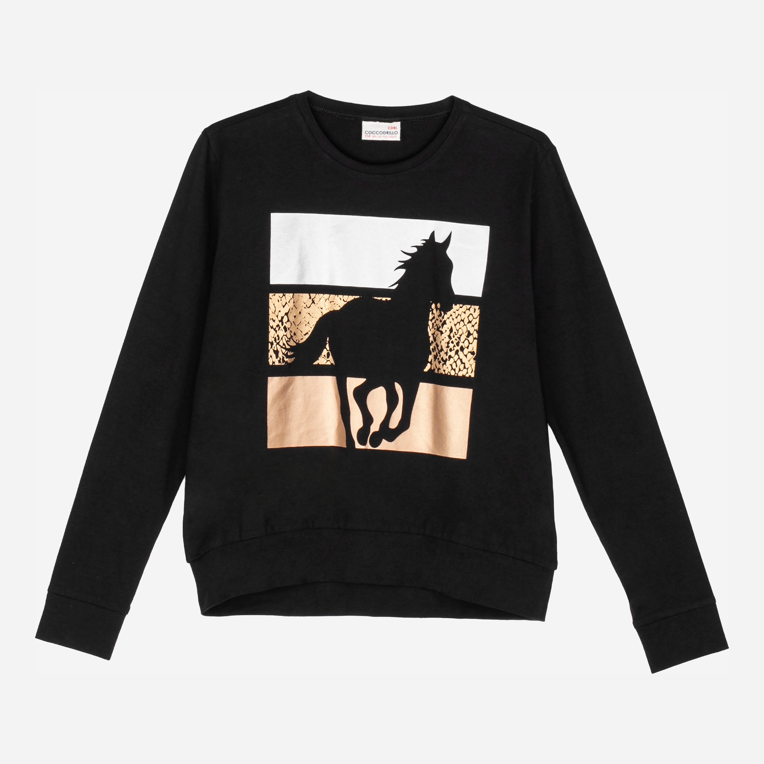 

Свитшот Coccodrillo Stay Wild ZC1143103STA 146 см Черный