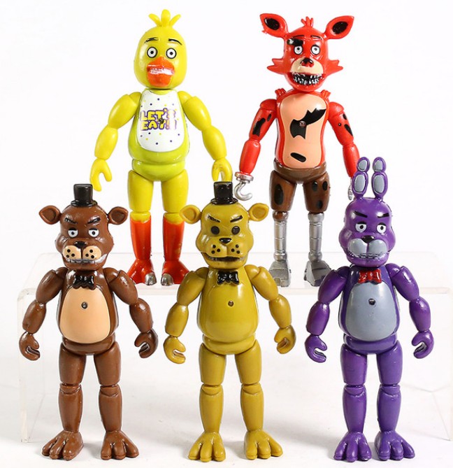 

Игровой набор 5в1 Аниматроники Фнаф Пять Ночей с Фредди с подсветкой, Five Nights at freddy's, FNAF (5NAF51)