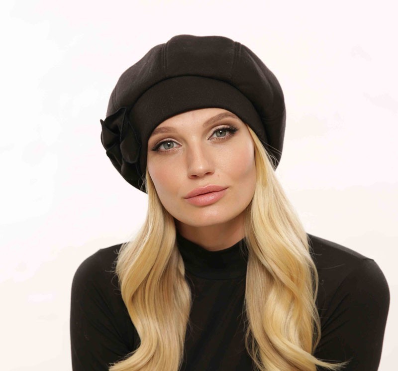 

Женский берет CR-30181-BLK one size черный