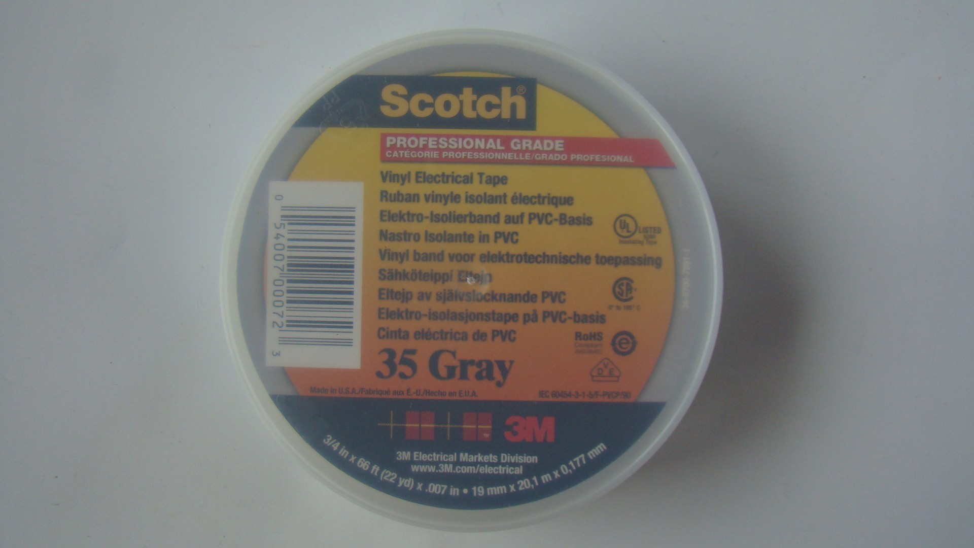 

Изолента 3M Scotch 35 Grey 19 ммх20 м