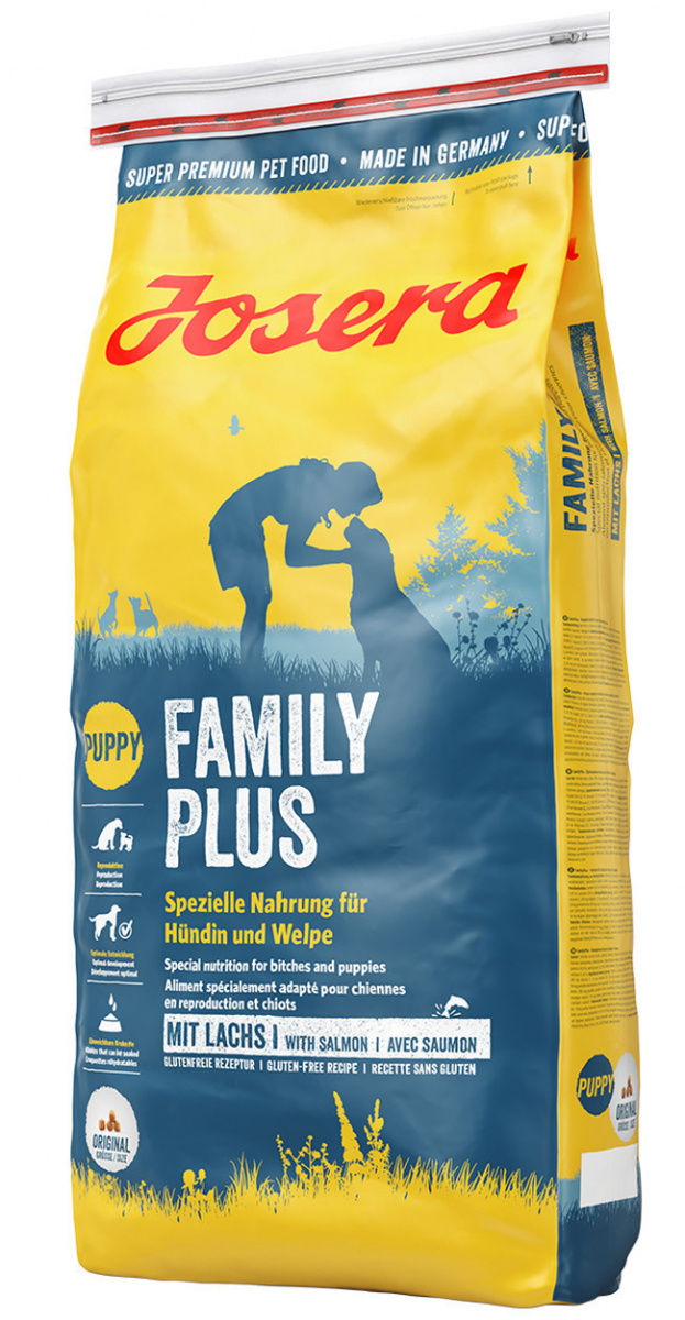 

Сухой корм Josera Family Plus для сук и щенков, птица 15 кг