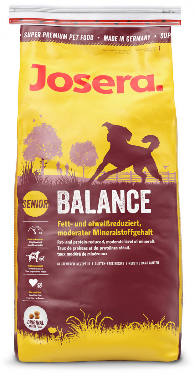 

Сухой корм Josera Dog Balance для пожилых и малоактивных собак, птица 15 кг