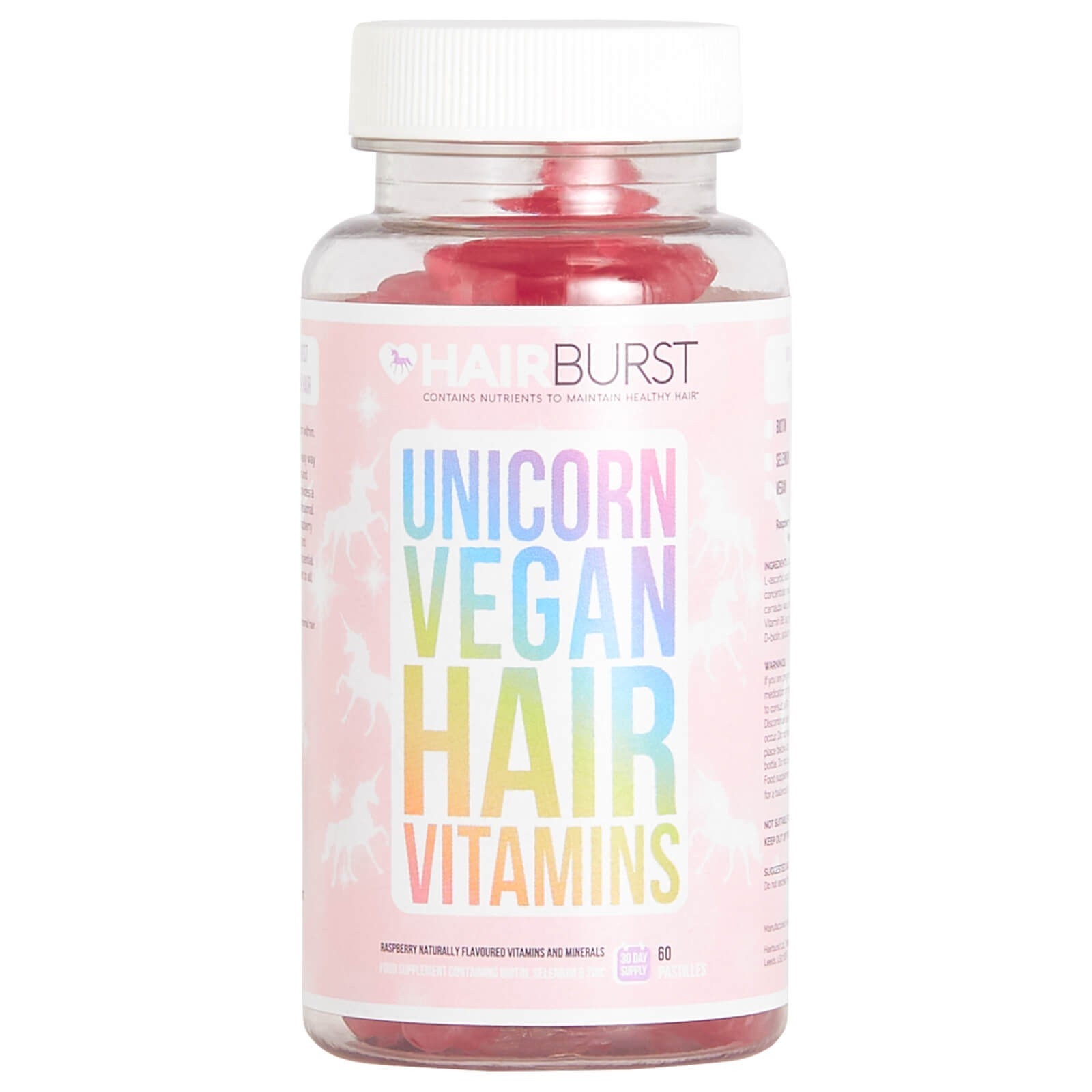 

Витамины для роста и укрепления волос для веганов Hairburst Vegan Unicorn Hair Vitamins 60 пастилок