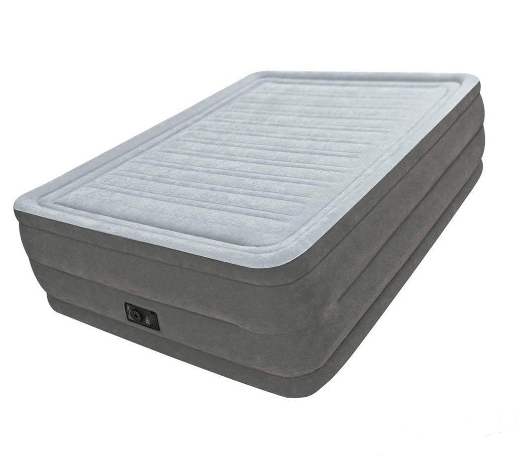 

Надувная двуспальная кровать Intex 64418 Comfort-Plush со встроенным электронасосом (152х203х56) серая (it-64418)