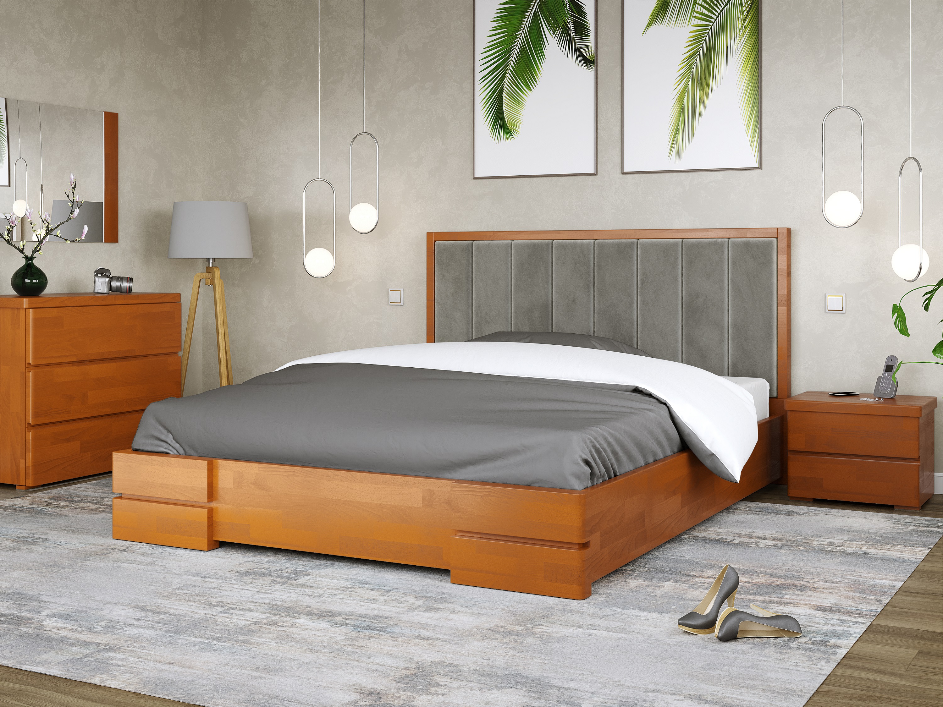 

Кровать Милана Arbordrev (180*190) бук Ольха + Riviera 21