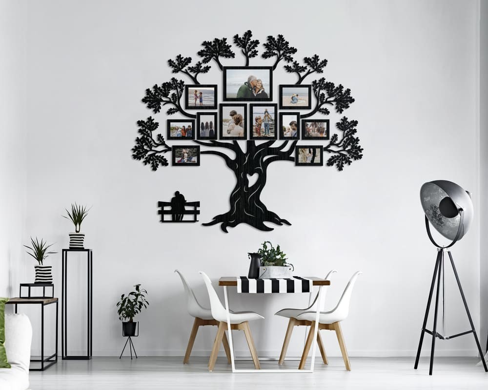 

Семейное дерево для фотографий 11 рамок LikeWood Happy Family M 160 × 140 см Черный