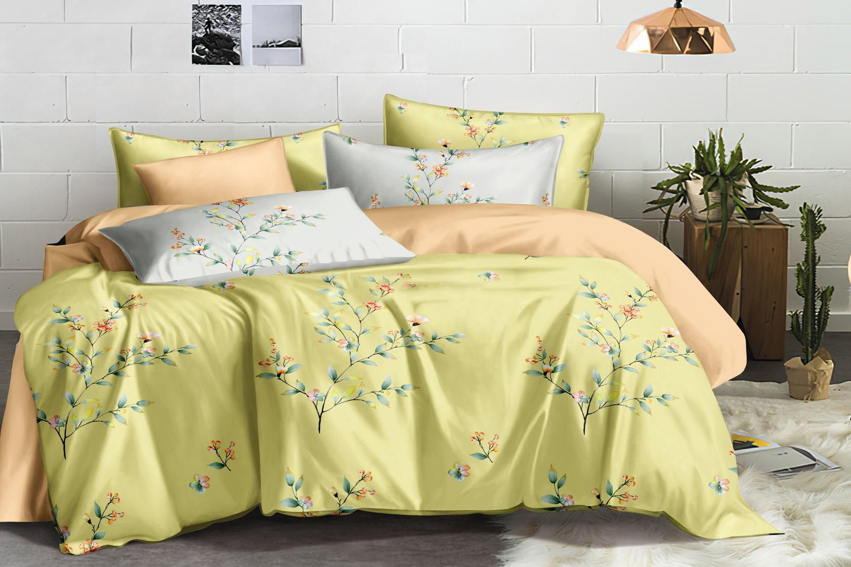 

Простынь MirSon Сатин 22-1165 Freesia 180х220
