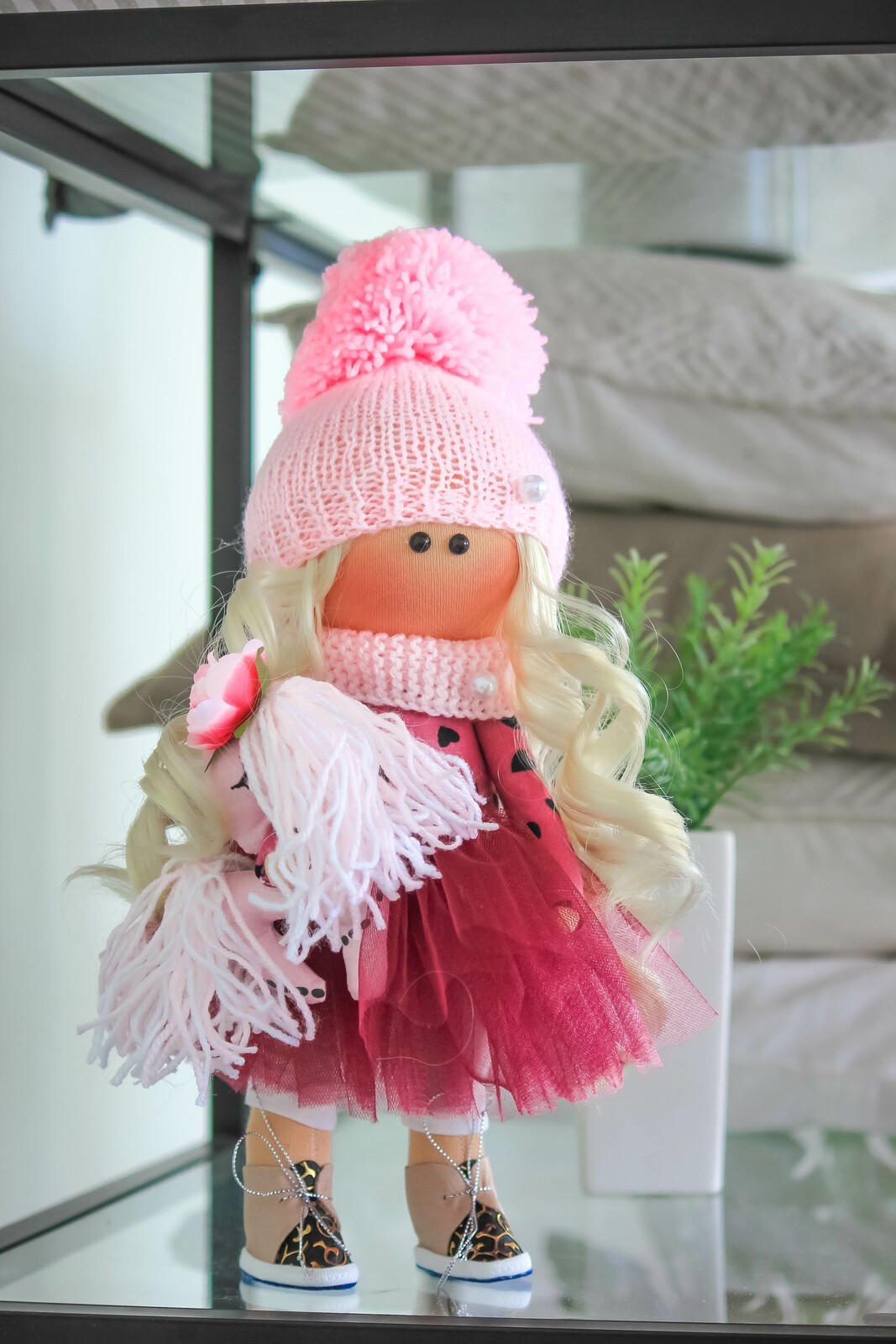

Текстильная кукла игрушка ручной работы Тильда Доминика Hand Made One