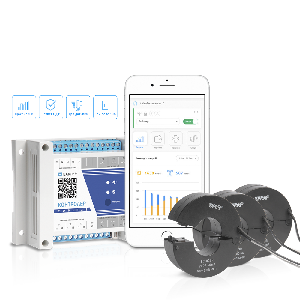 

WiFi моніторинг енергії Баклер EW-023-140 140 кВт