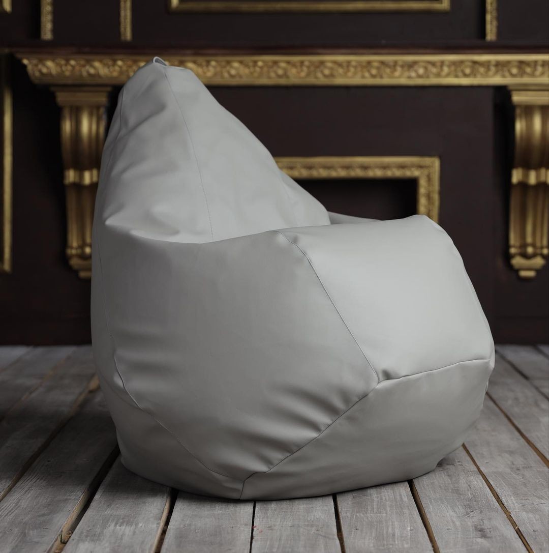 

Бескаркасное кресло мешок - груша HomeSoft XL Серый