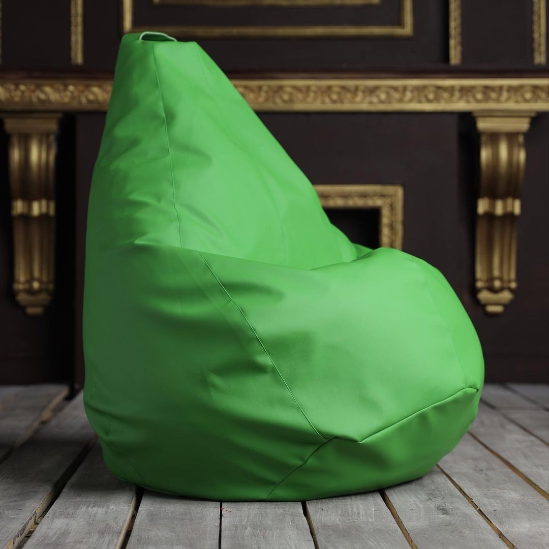 

Бескаркасное кресло мешок - груша HomeSoft XL Зеленый