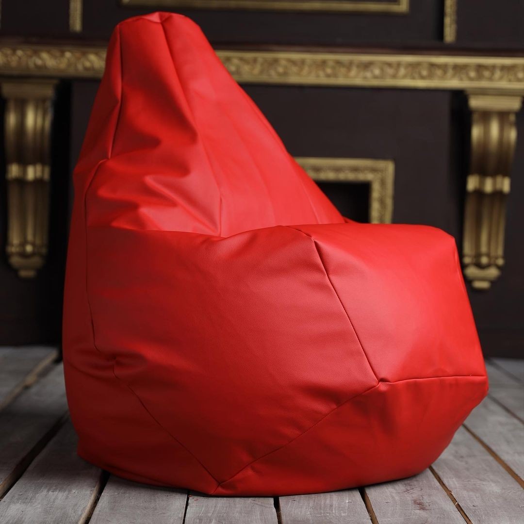 

Бескаркасное кресло мешок - груша HomeSoft XL Красный