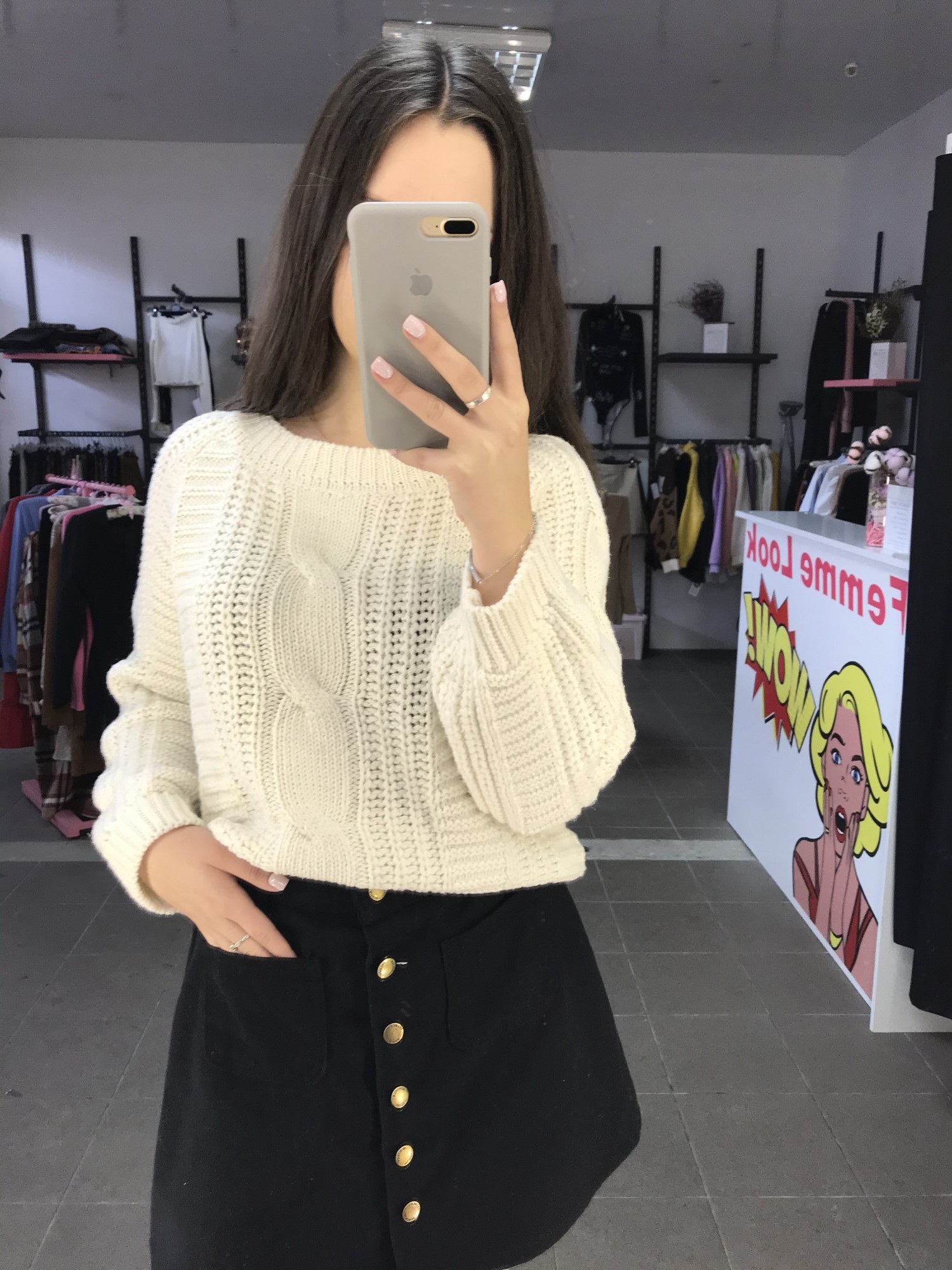

Светр 11109  білий, Светр 11109 one size білий