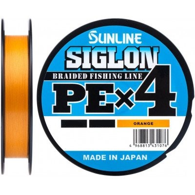 

Шнур Sunline Siglon PE х4 300m оранжевый #2.5/0.270mm 40lb/18.5kg