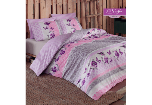 

Комплект постельного белья Majoli Sofya v2 Lilac Лиловый