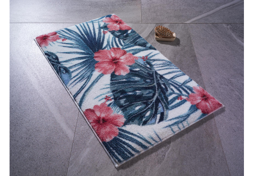 

Коврик для ванной Confetti Hibiscus Mercan 80*140 Разноцветный