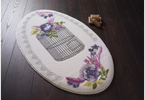 

Коврик для ванной Confetti Flower Cage Purple 80*140 Разноцветный
