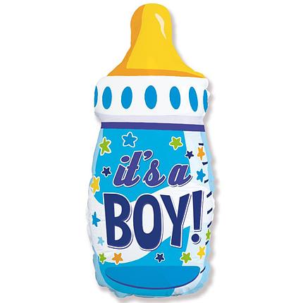 

Фигура FLEXMETAL-ФМ Бутылочка со звездами It's a Boy голубая (УП)