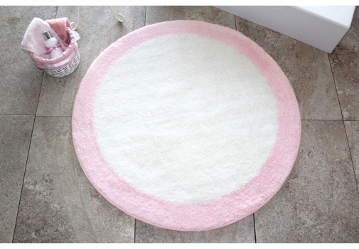 

Коврик для ванной Chilai Home Ronda Pembe Бело-розовый