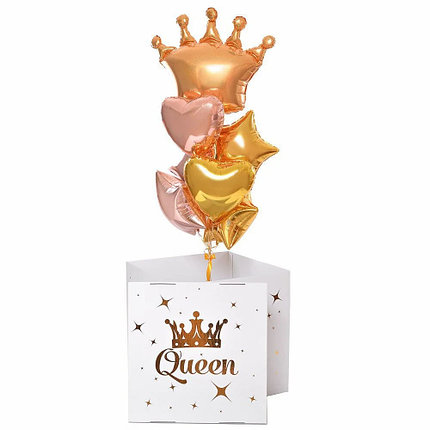 

Коробка сюрприз "Queen" с фольгированным пулями