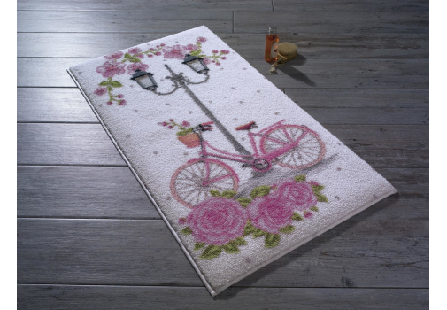

Коврик для ванной Confetti Romantic bike pembe 80*140 Разноцветный