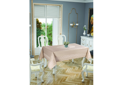 

Скатерть Tropik home Paisley Cappucino 5701-2 Бежевый