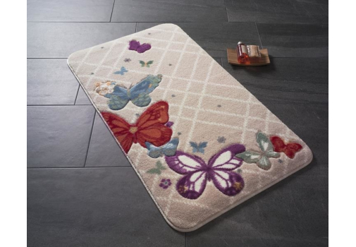 

Коврик для ванной Confetti Butterfly Plaid Red 80*140 Разноцветный