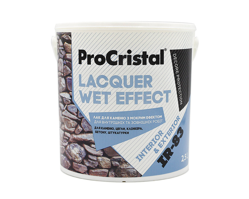 

Лак акриловый ІРКОМ PROCRISTAL LACQUER WET EFFECT IР-83 "мокрый эффект" 2,5л