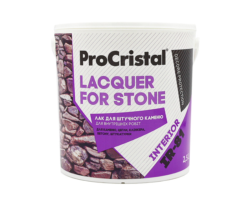 

Лак акриловый ІРКОМ PROCRISTAL LACQUER FOR STONE IР-81 для искусственного камня 2,5л