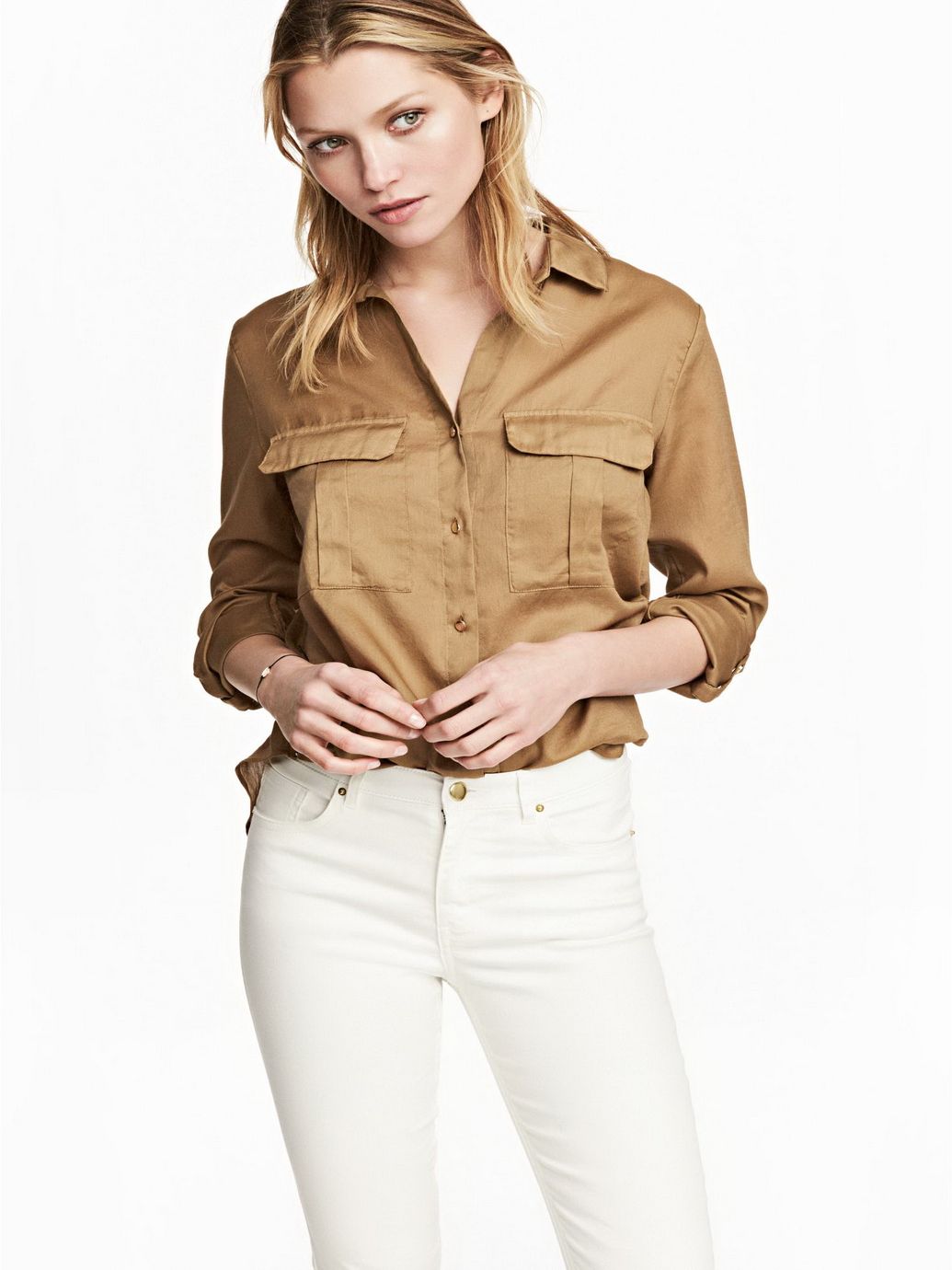 

Рубашка H&M 05-0479201-015 34 Бежевая (СА2000001619216)