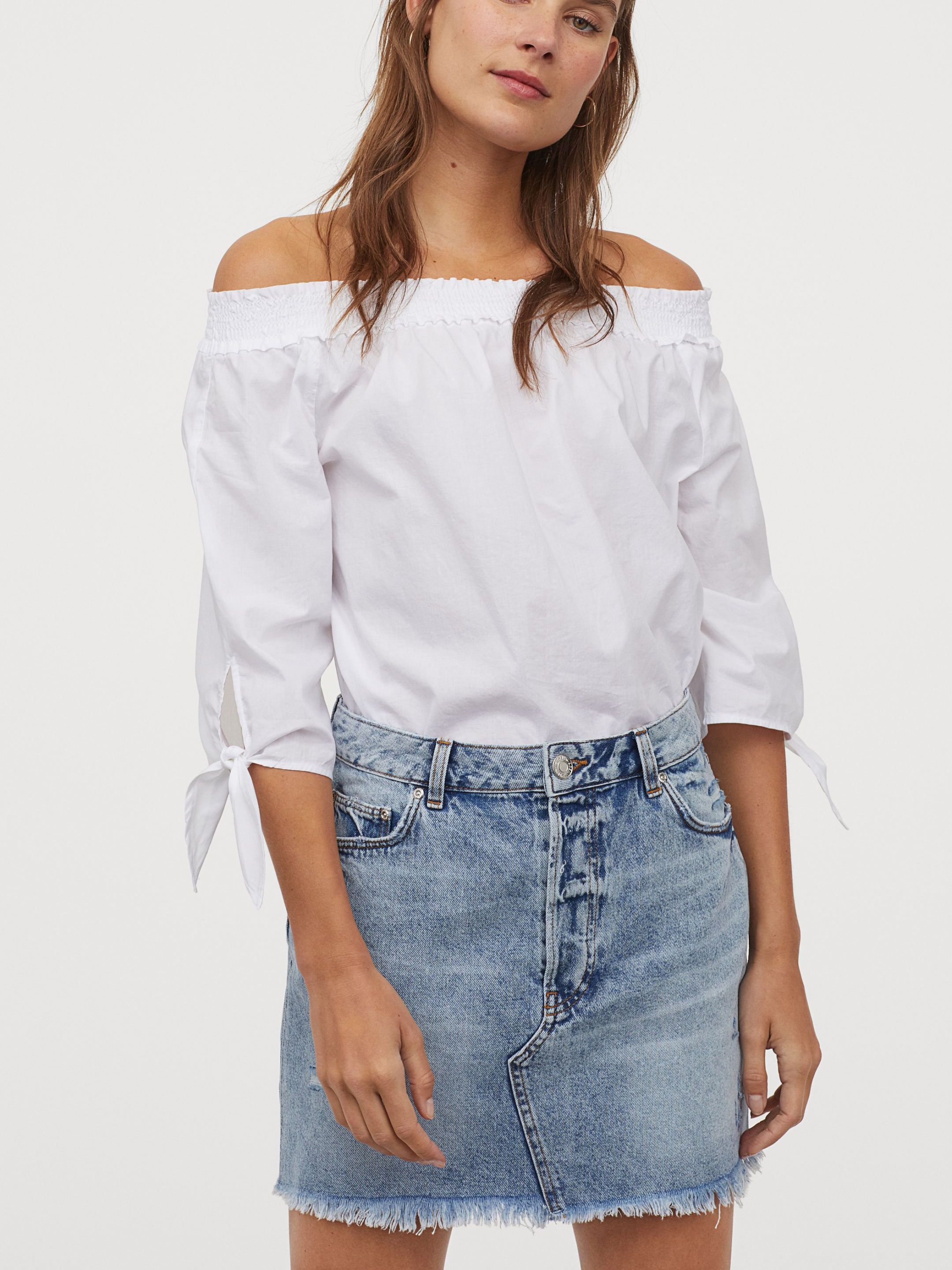 

Юбка джинсовая H&M 0777099-0 38 Голубая (СА2000001868164)