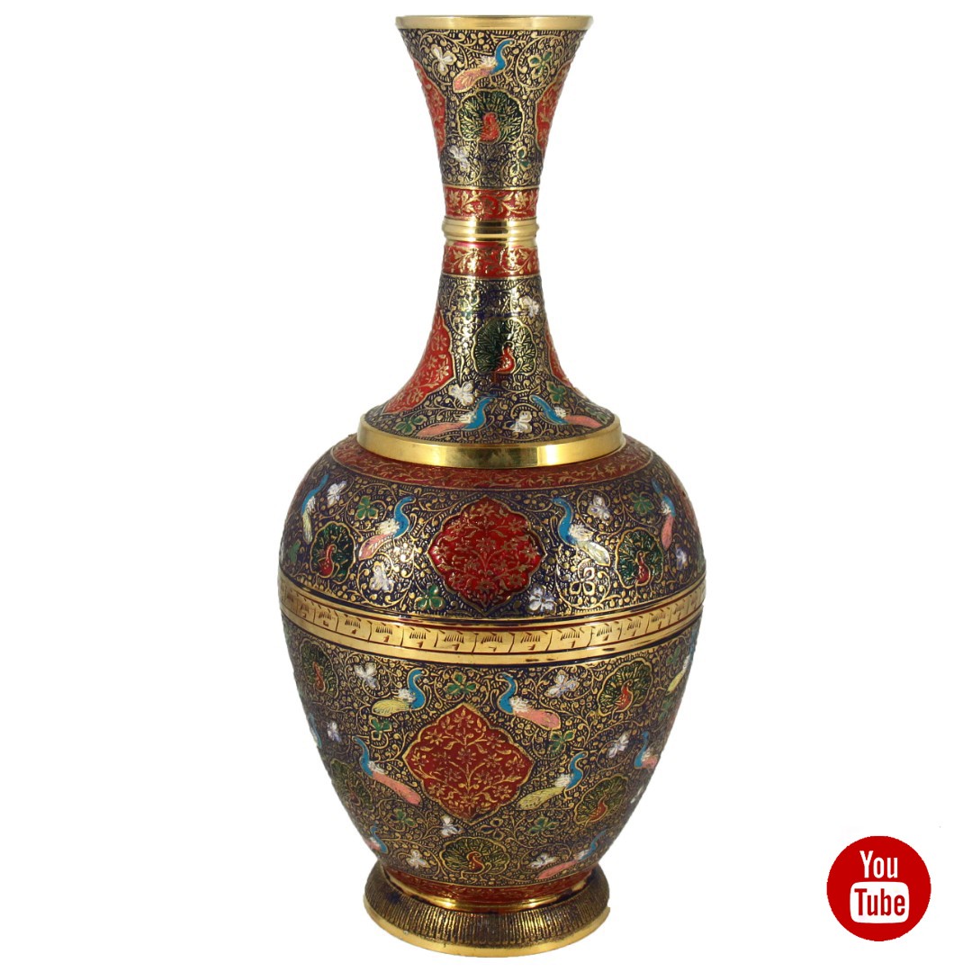 

Индийская ваза с гравировкой арт 8027d