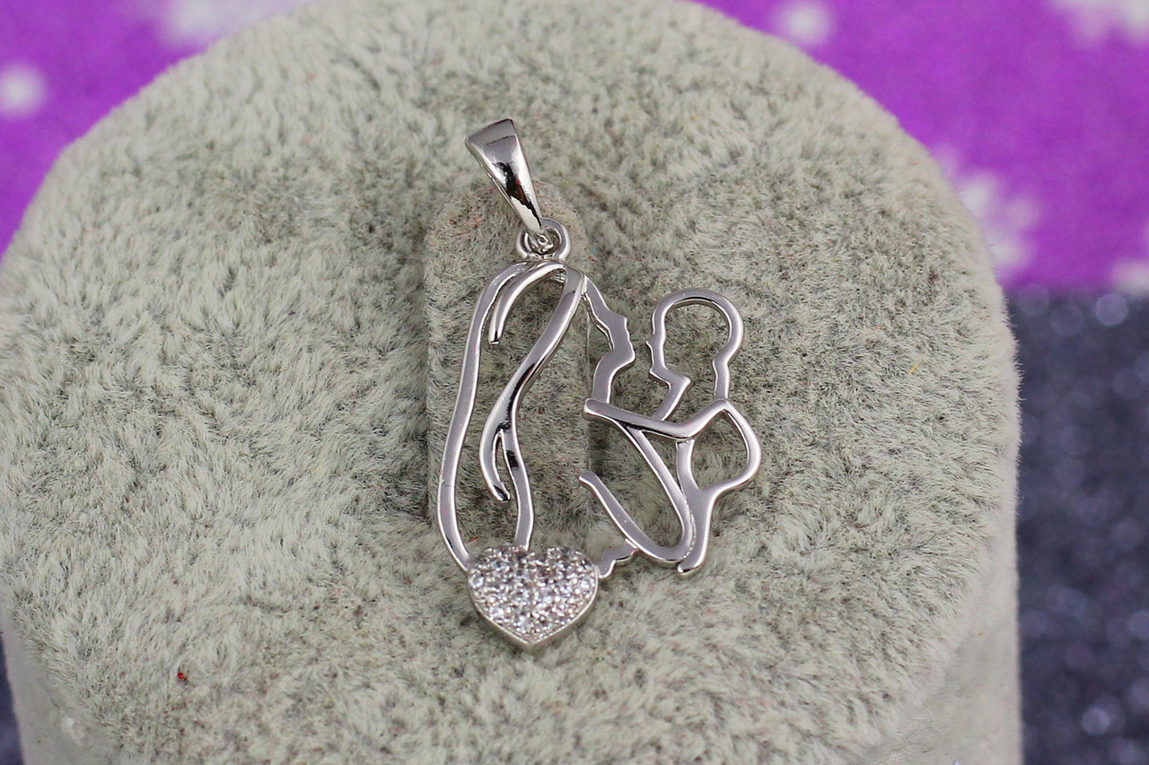 

Кулон Xuping Jewelry мать и дитя 2 см серебристый